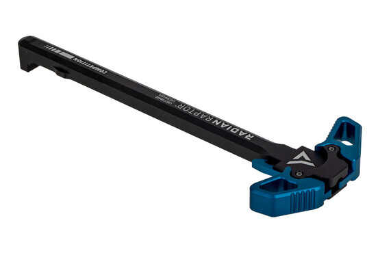 Radian Raptor ambi ar 15 charging handle blue anodized is built for competition use